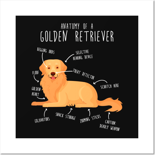 Anatomy of a Golden Retriever Wall Art by Psitta